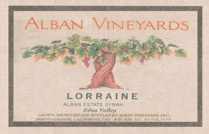 Alban Vineyards Syrah Lorraine Vineyard 2013